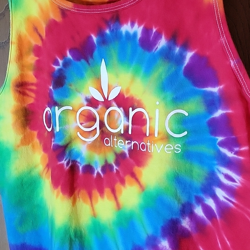 Men's Organic Alternatives Rainbow Tie Dye Tank Top from Colorado, Size: Medium - Picture 5 of 7